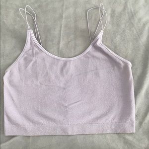 purple sparkly top from garage